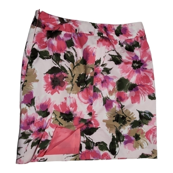 Evan Picone Skirt Size 8P Pink Multicolor Floral - Picture 4 of 7